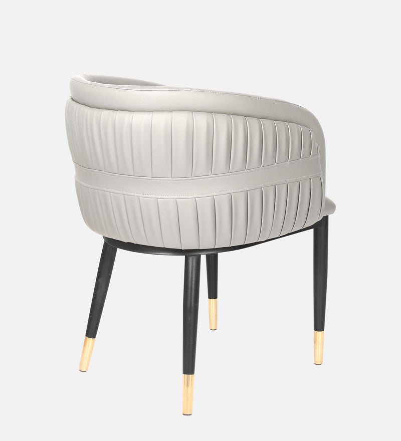 Bella Leatherette Lounge Chair In Vanilla veil PU Colour