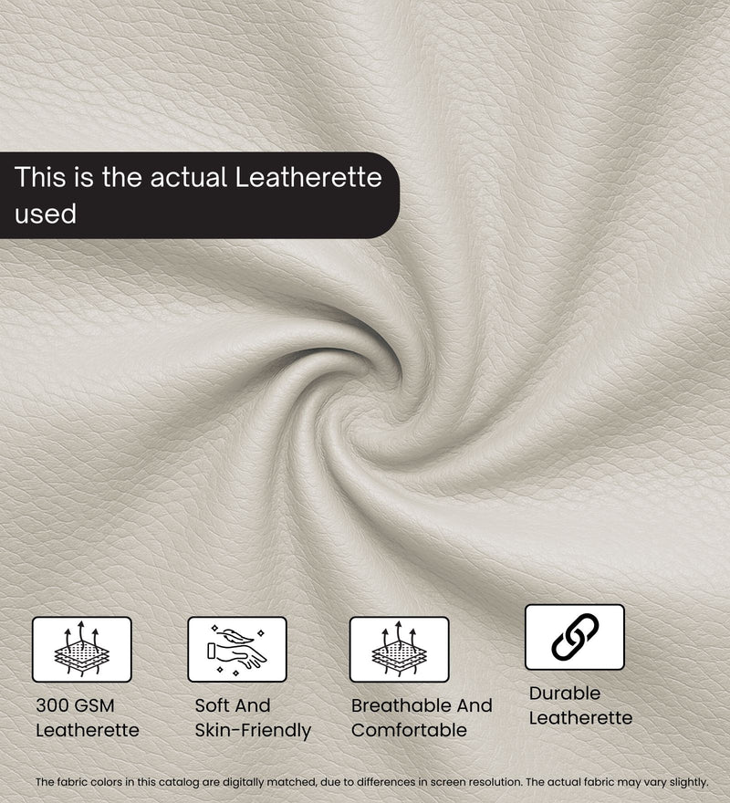 Bella Leatherette Lounge Chair In Vanilla veil PU Colour