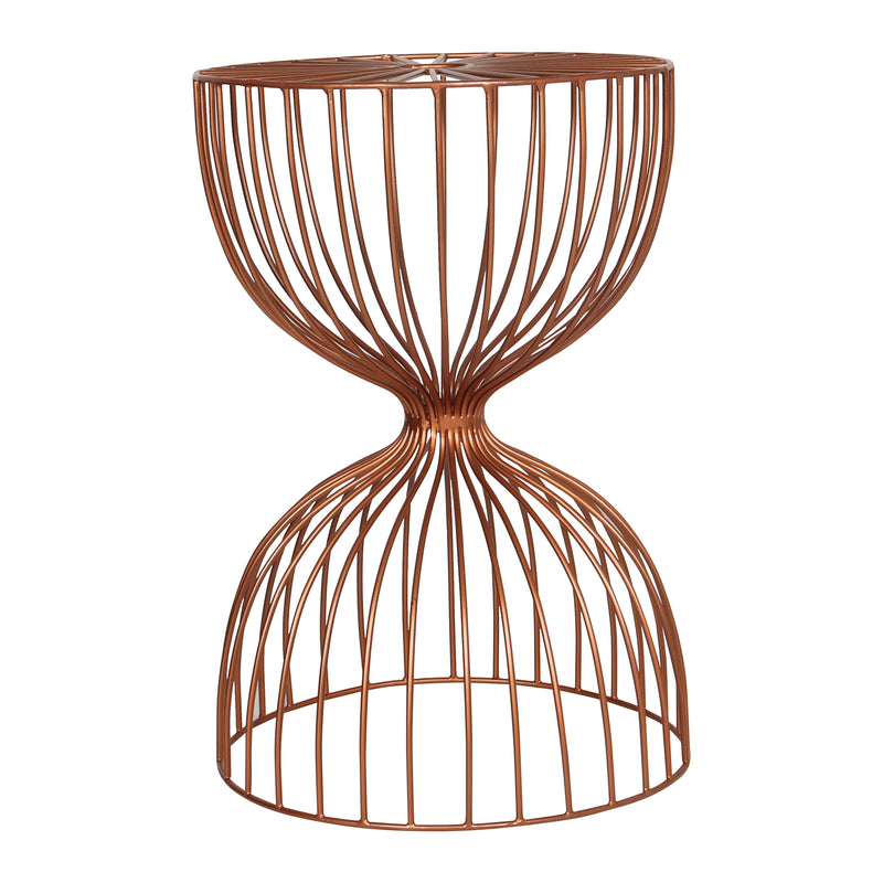 Berlin End Table in Rose Gold Finish