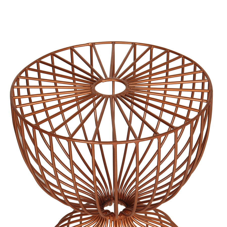 Berlin End Table in Rose Gold Finish