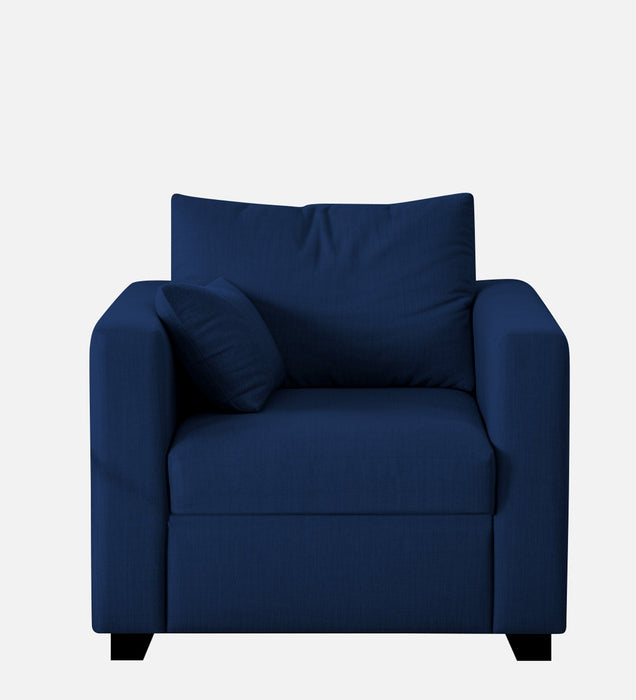 Bingo Fabric 1 Seater Sofa In Cool Cobalt Color