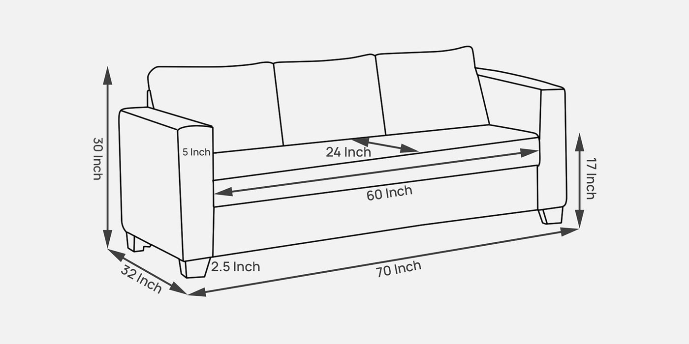 Bingo Fabric Sofa in 3 seater