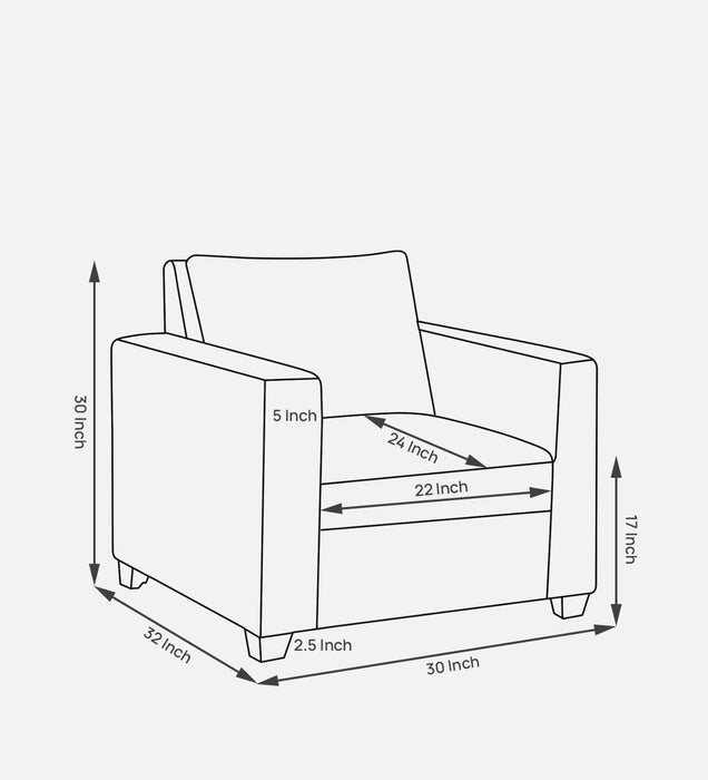 Bingo Fabric Sofa in 1 seater