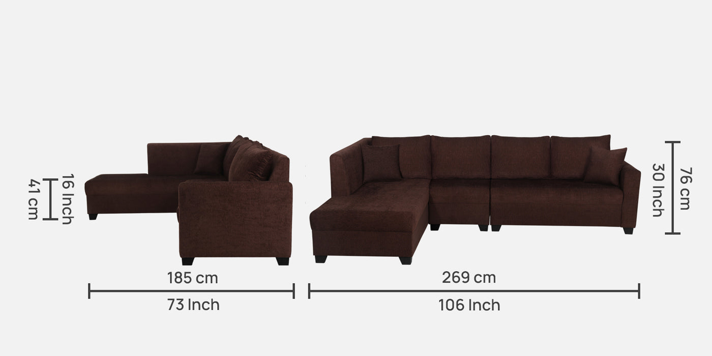 Bingo Fabric Sofa in 5 & 6 Seater in LHS & RHS Orientation