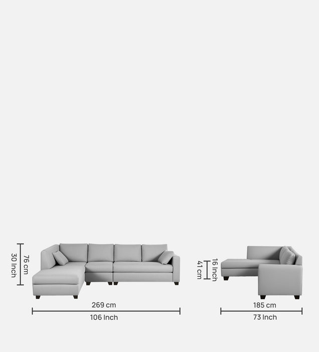 Bingo fabric LHS 6 Seater Sectional Sofa