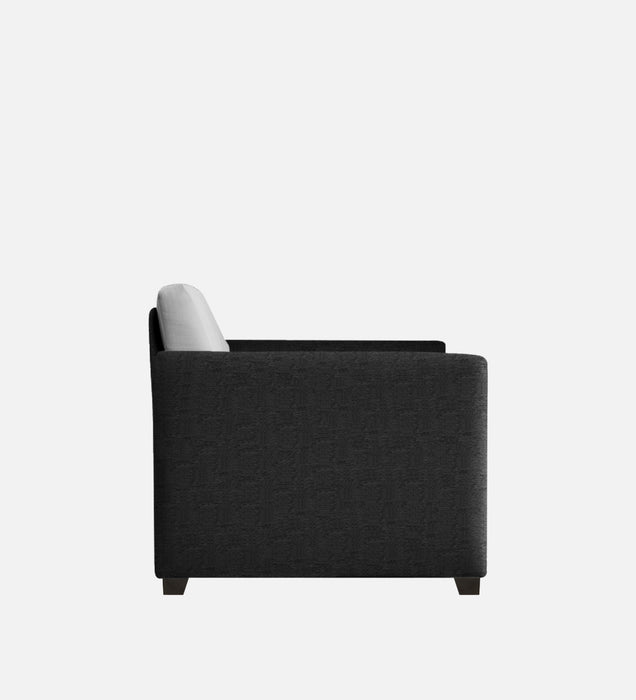 Bliss Fabric 1 Seater Sofa In Mystic Black & Velvet Grey Colour