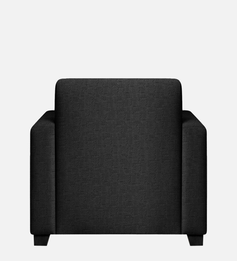 Bliss Fabric 1 Seater Sofa In Mystic Black & Velvet Grey Colour