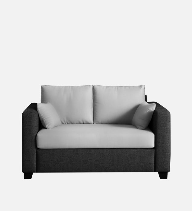 Bliss Fabric 2 Seater Sofa In Mystic Black & Velvet Grey Colour