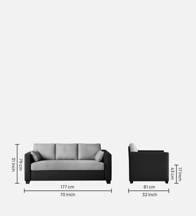 Bliss 3 Seater Fabric Sofa