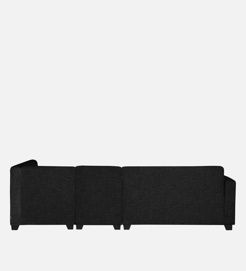 Bliss Fabric RHS 6 Seater Sectional Sofa In Mystic Black & Velvet Grey Colour