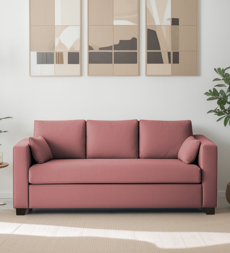 Bliss Velvet 3 Seater Sofa In Berry Wine Colour