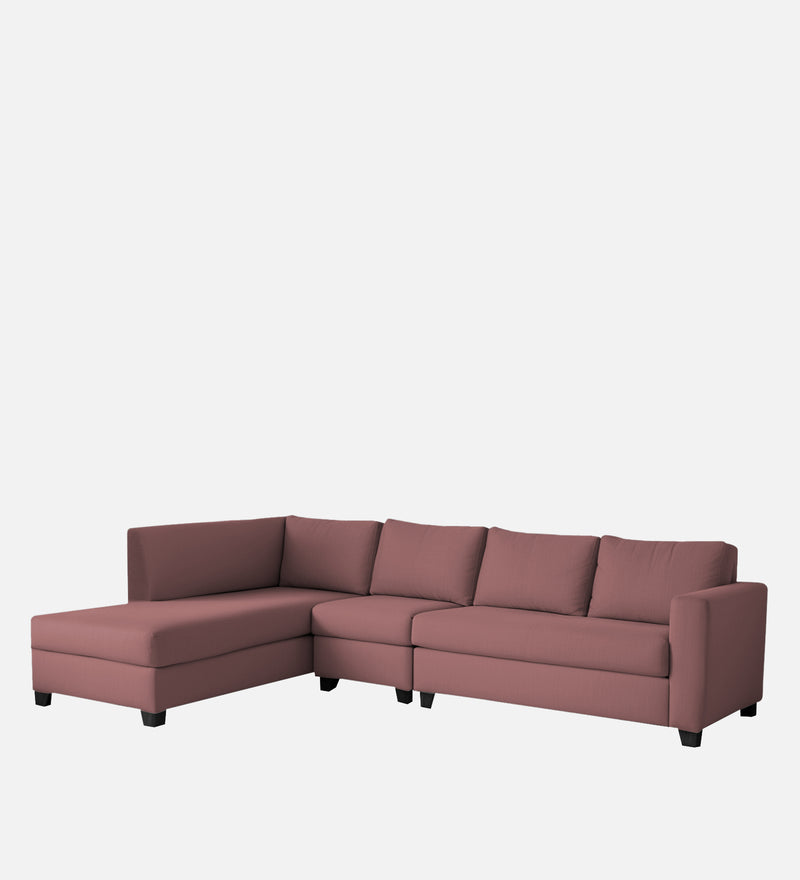 Bliss Velvet LHS 6 Seater Sectional Sofa In Berry Wine Colour