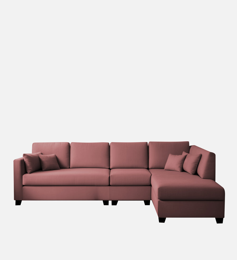 Bliss Velvet RHS 6 Seater Sectional Sofa In Berry Wine Colour