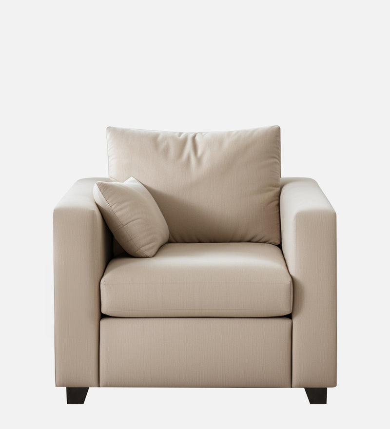 Bliss Velvet 1 Seater Sofa In Camel Beige Color