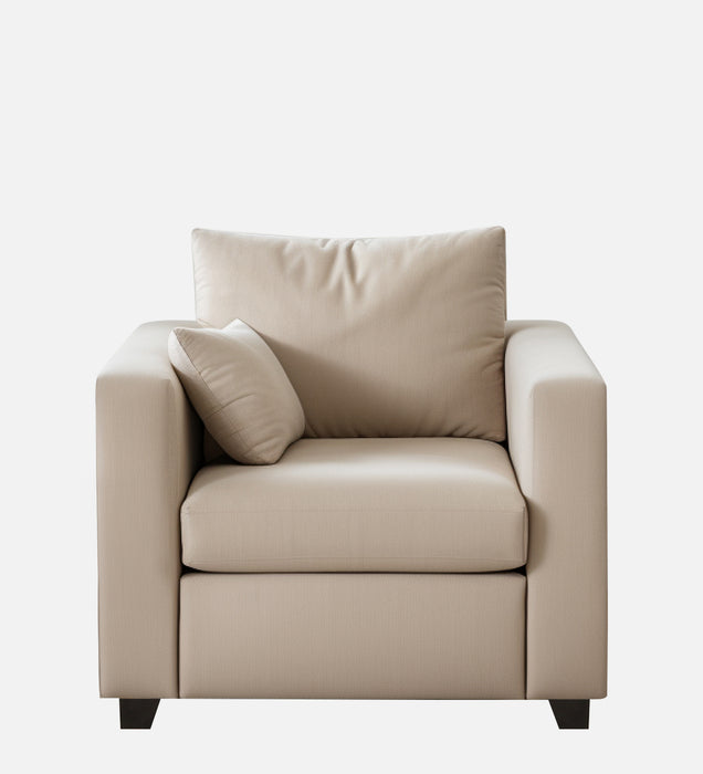 Bliss Velvet 1 Seater Sofa In Camel Beige Color