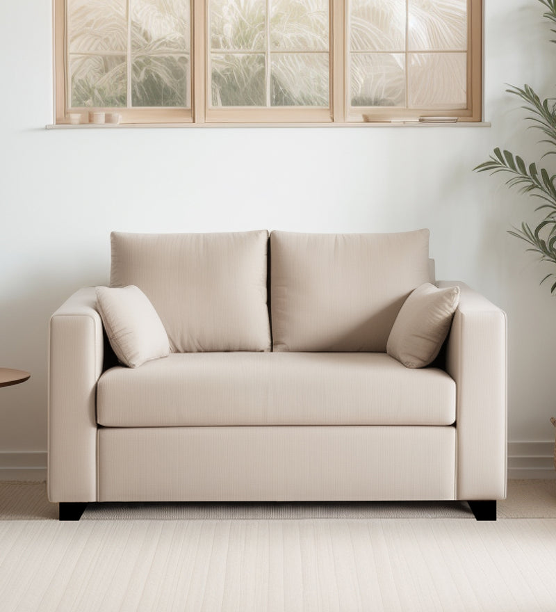 Bliss Velvet 2 Seater Sofa In Camel Beige Color
