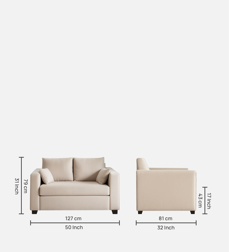 Bliss Velvet 2 Seater Sofa In Camel Beige Color