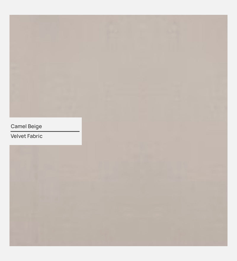 Bliss Velvet LHS 5 Seater Sectional Sofa In Camel Beige Color