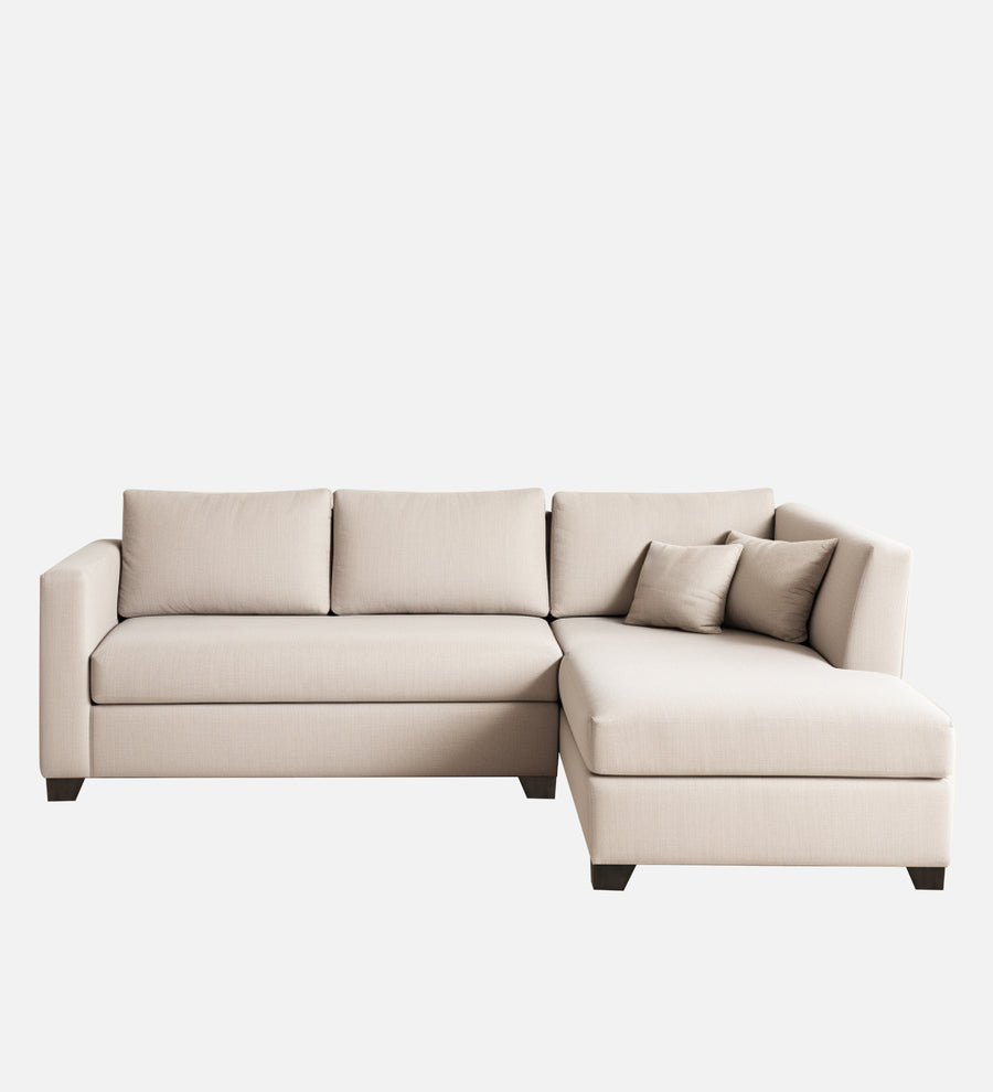 Bliss Velvet RHS 5 Seater Sectional Sofa in Camel Beige Color