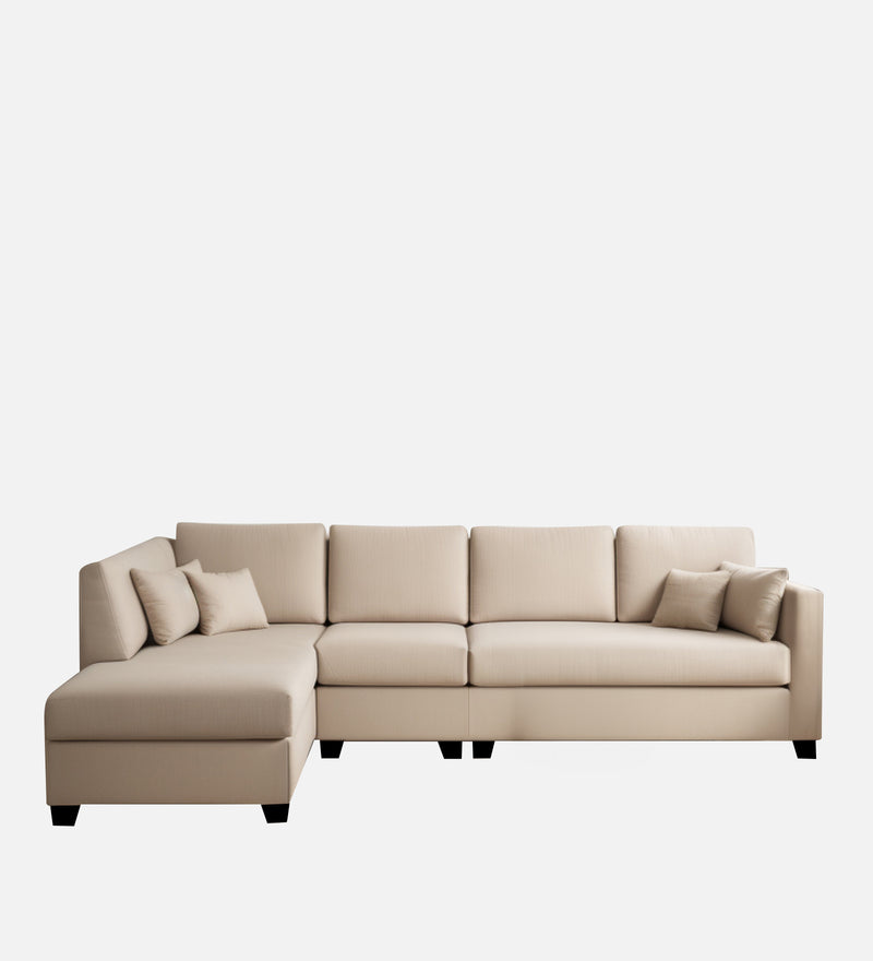 Bliss Velvet LHS 6 Seater Sectional Sofa In Camel Beige Color
