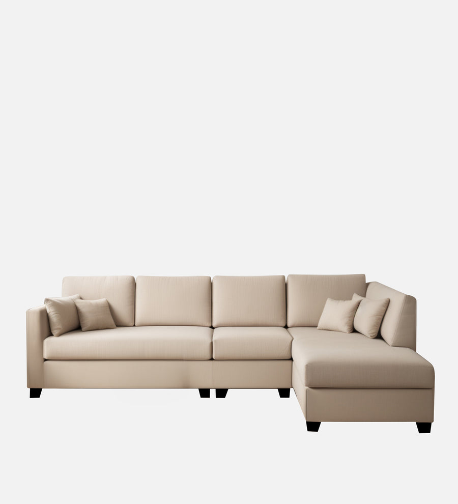 Bliss Velvet RHS 6 Seater Sectional Sofa In Camel Beige Color