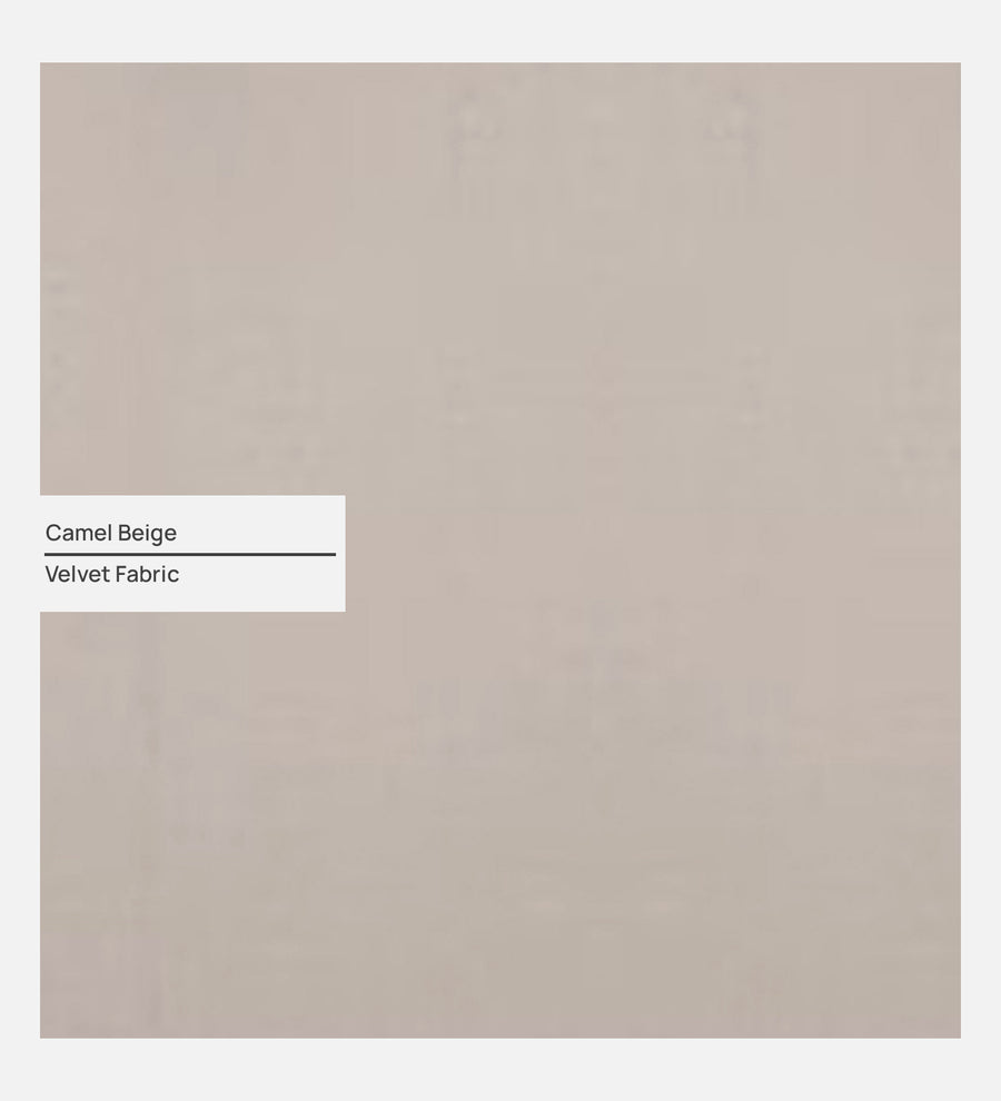 Bliss Velvet RHS 6 Seater Sectional Sofa In Camel Beige Color