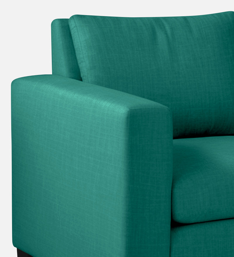 Bliss Fabric 1 Seater Sofa In Cerulean Blue Color