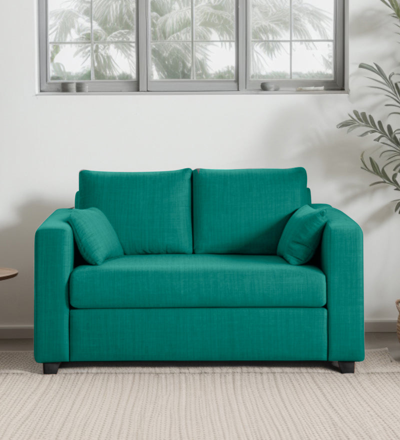 Bliss Fabric 2 Seater Sofa In Cerulean Blue Color