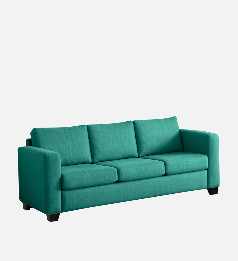 Bliss Fabric 3 Seater Sofa In Cerulean Blue Color
