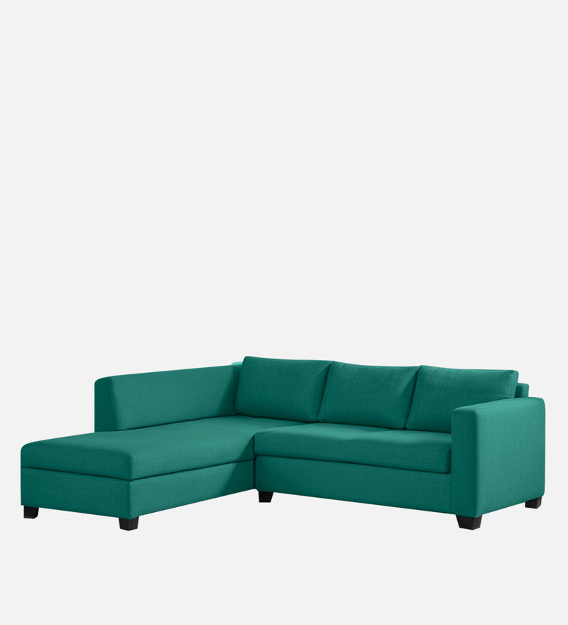 Bliss Fabric LHS 5 Seater Sectional Sofa In Cerulean Blue Color