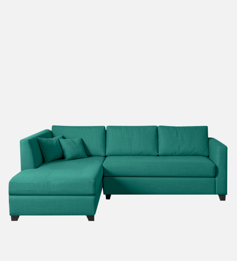 Bliss Fabric LHS 5 Seater Sectional Sofa In Cerulean Blue Color