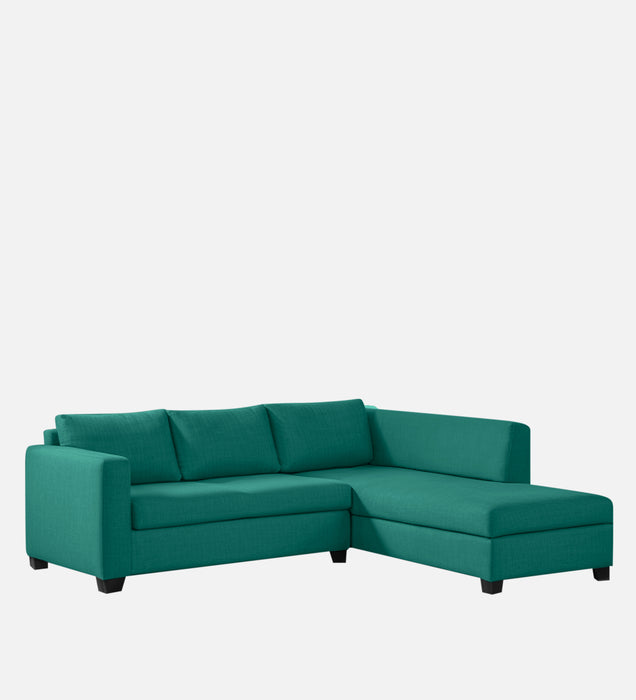 Bliss Fabric RHS 5 Seater Sectional Sofa In Cerulean Blue Color