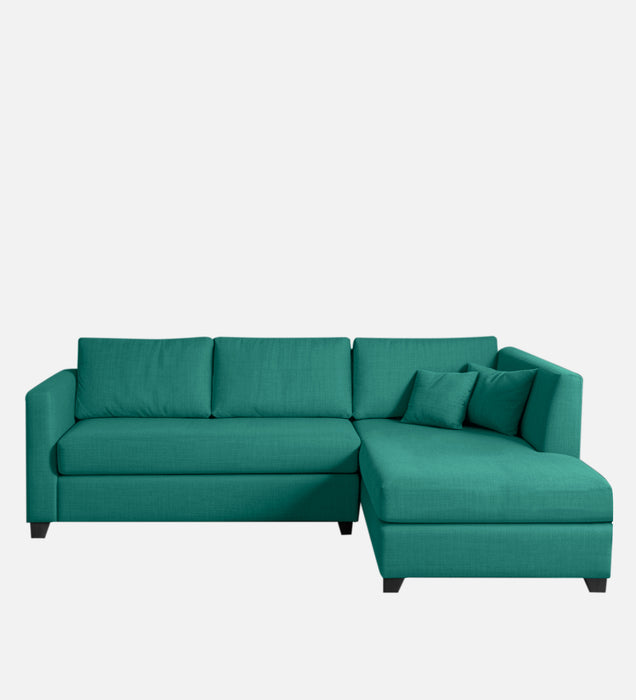 Bliss Fabric RHS 5 Seater Sectional Sofa In Cerulean Blue Color