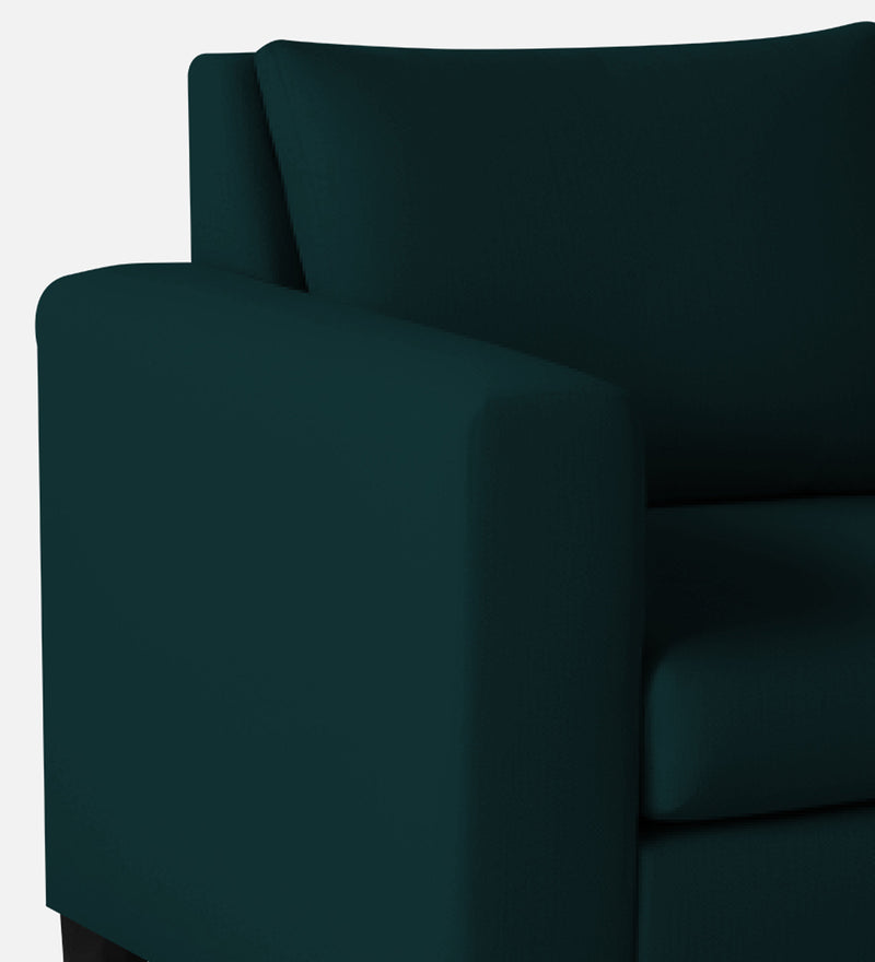 Bliss Velvet 1 Seater Sofa In Emerald Green Color