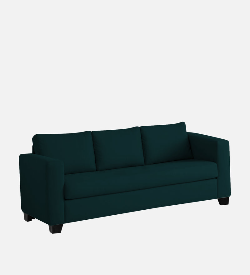 Bliss Velvet 3 Seater Sofa In Emerald Green Color