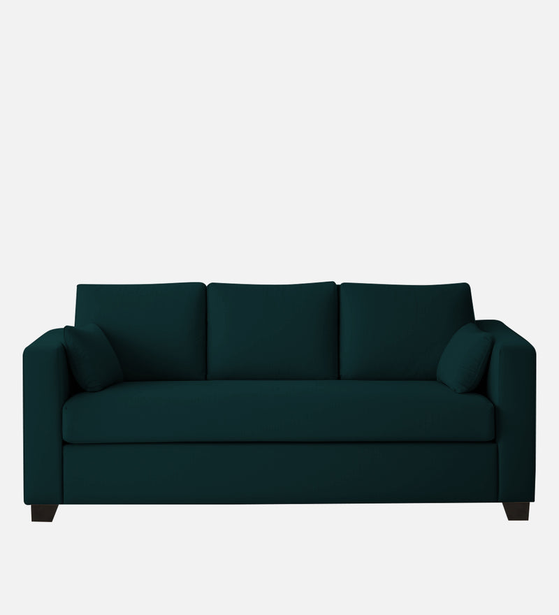 Bliss Velvet 3 Seater Sofa In Emerald Green Color