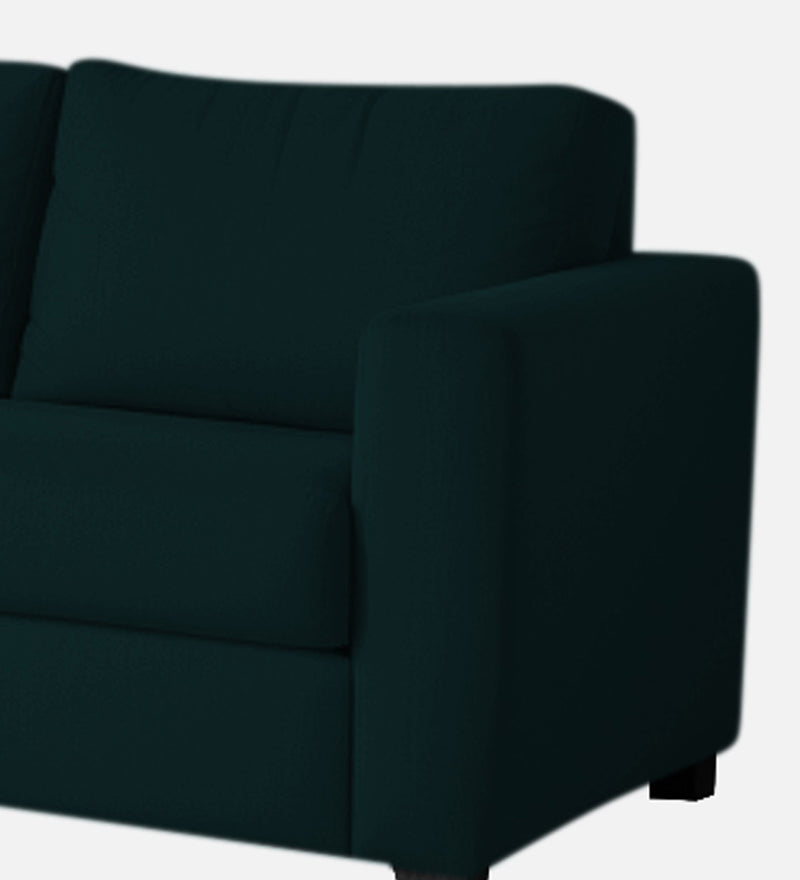 Bliss Velvet LHS 6 Seater Sectional Sofa In Emerald Green Color