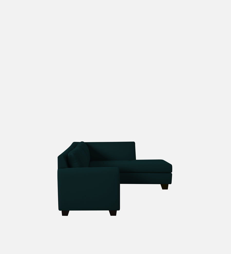 Bliss Velvet RHS 6 Seater Sectional Sofa In Emerald Green Color
