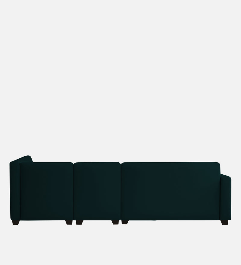 Bliss Velvet RHS 6 Seater Sectional Sofa In Emerald Green Color