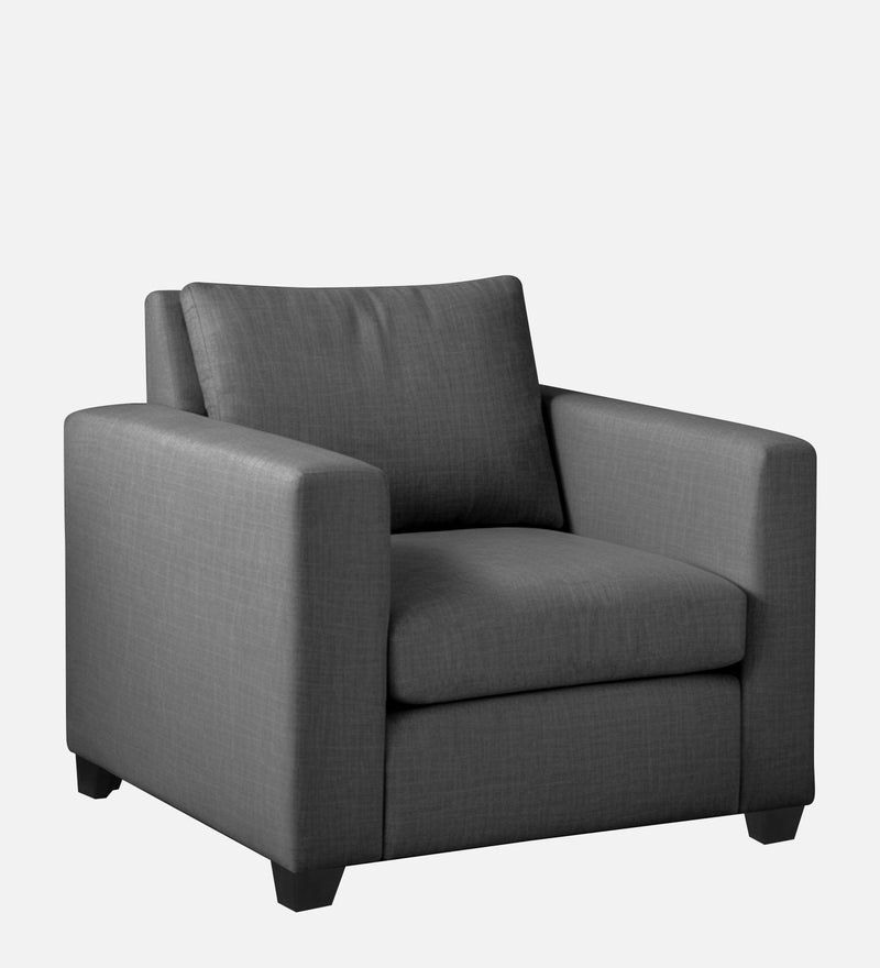 Bliss Fabric 1 Seater Sofa In Grey Colour