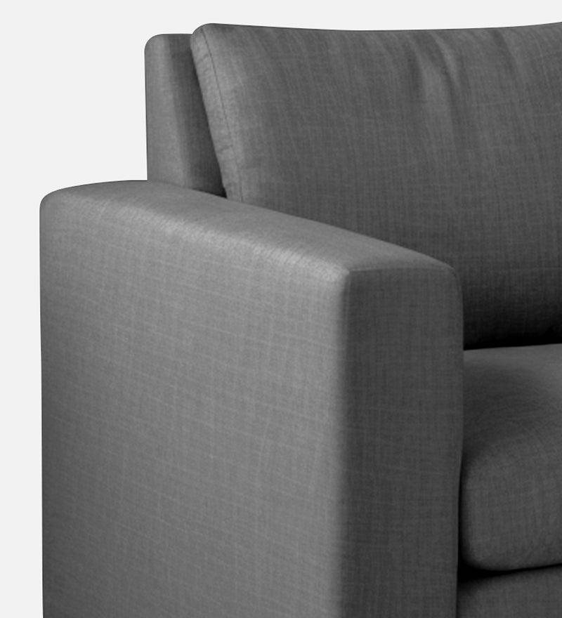 Bliss Fabric 1 Seater Sofa In Grey Colour