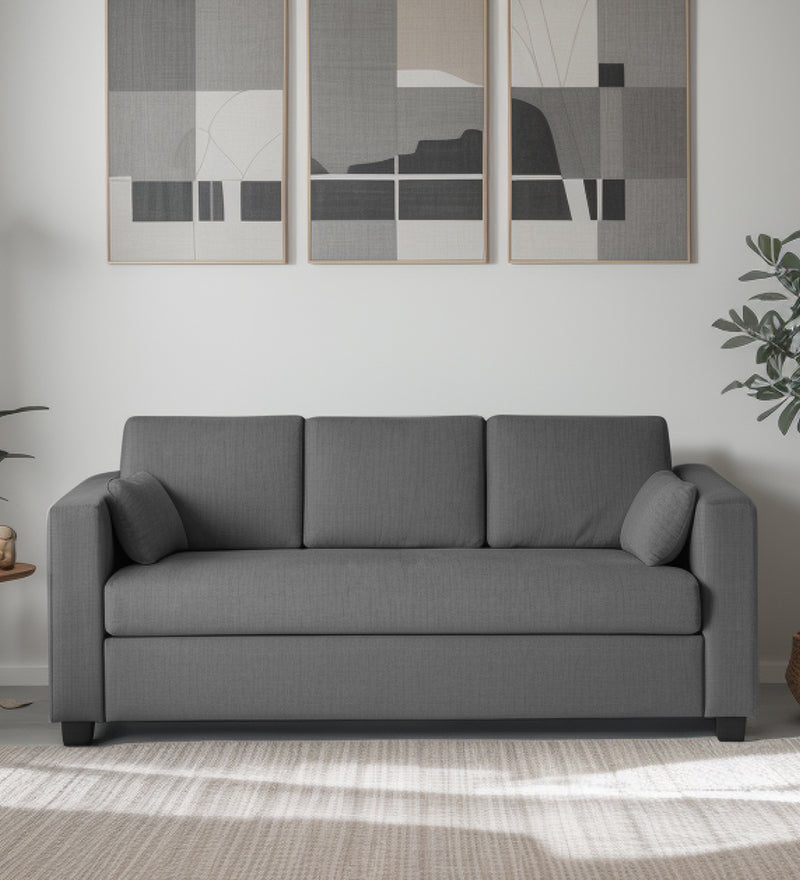 Bliss Fabric 3 Seater Sofa In Grey Colour