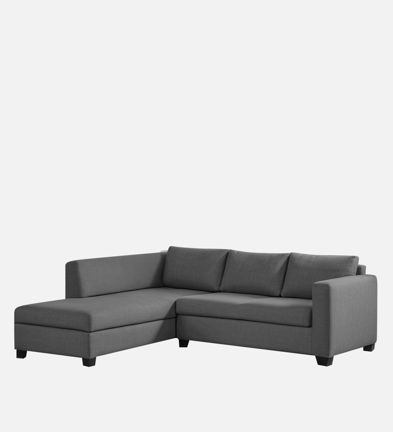 Bliss Fabric LHS 5 Seater Sectional Sofa In Grey Colour