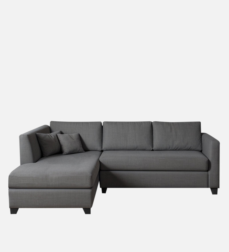 Bliss Fabric LHS 5 Seater Sectional Sofa In Grey Colour