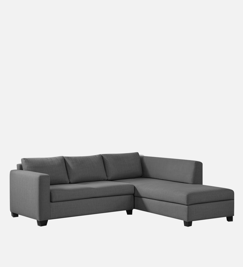 Bliss Fabric RHS 5 Seater Sectional Sofa In Grey Colour