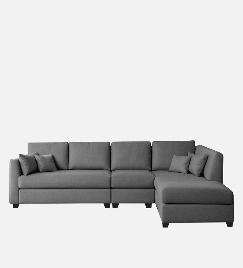 Bliss Fabric RHS 6 Seater Sectional Sofa In Grey Colour