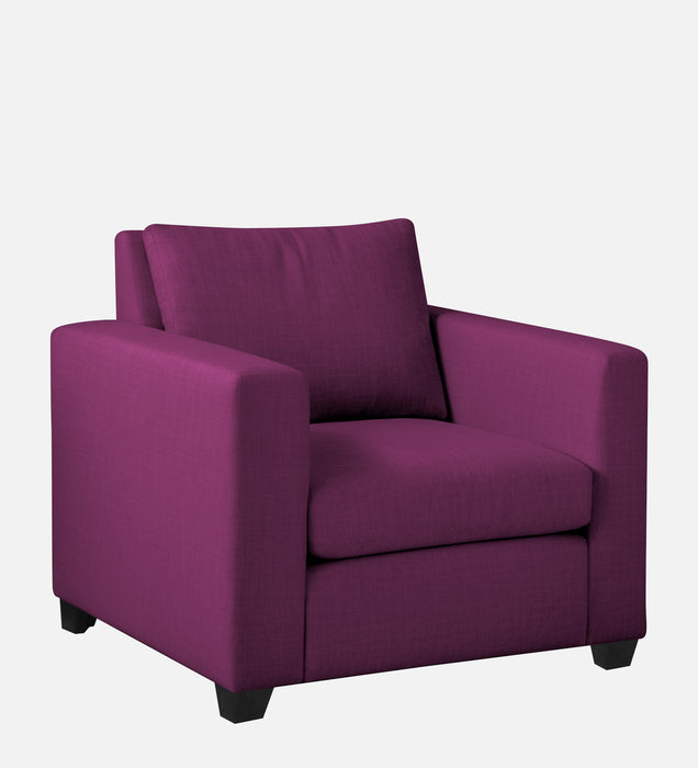 Bliss Fabric 1 Seater Sofa In Mulberry Colour