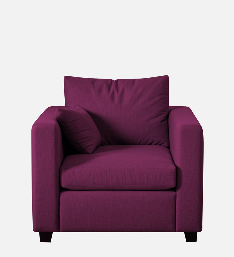 Bliss Fabric 1 Seater Sofa In Mulberry Colour
