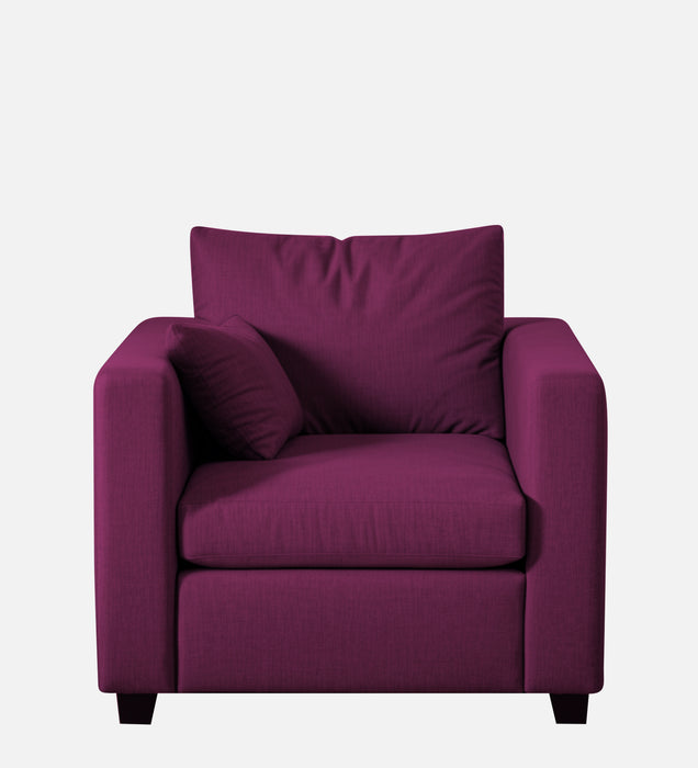 Bliss Fabric 1 Seater Sofa In Mulberry Colour