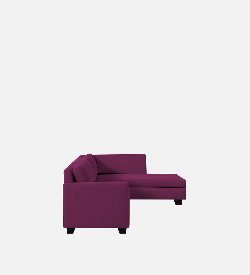 Bliss Fabric LHS 5 Seater Sectional Sofa In Mulberry Colour